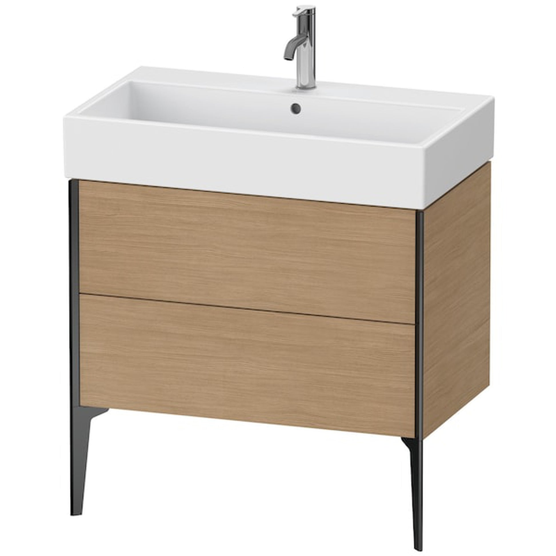 Duravit Xviu 31" x 19" x 18" Two Drawer Floorstanding Vanity Unit, European Oak (XV45360B252)