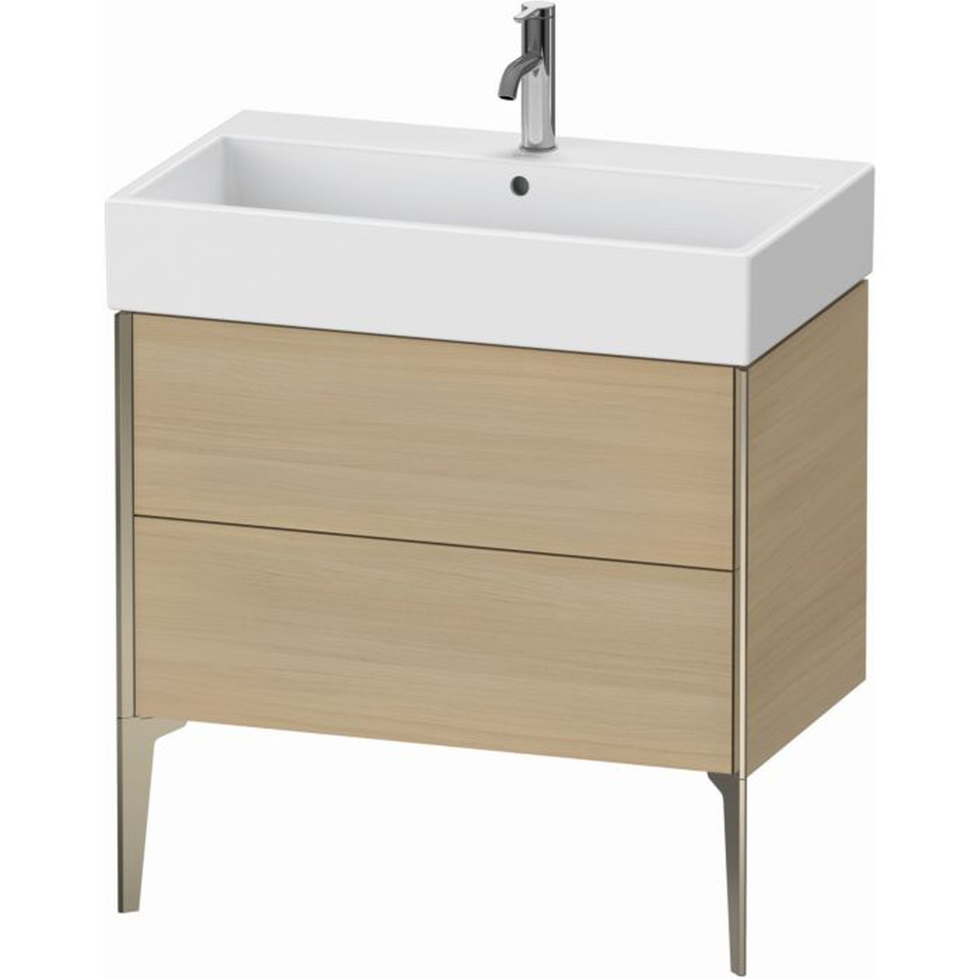 Duravit Xviu 31" x 19" x 18" Two Drawer Floorstanding Vanity Unit, Mediterreanean Oak Real Wood Veneer (XV45360B171)