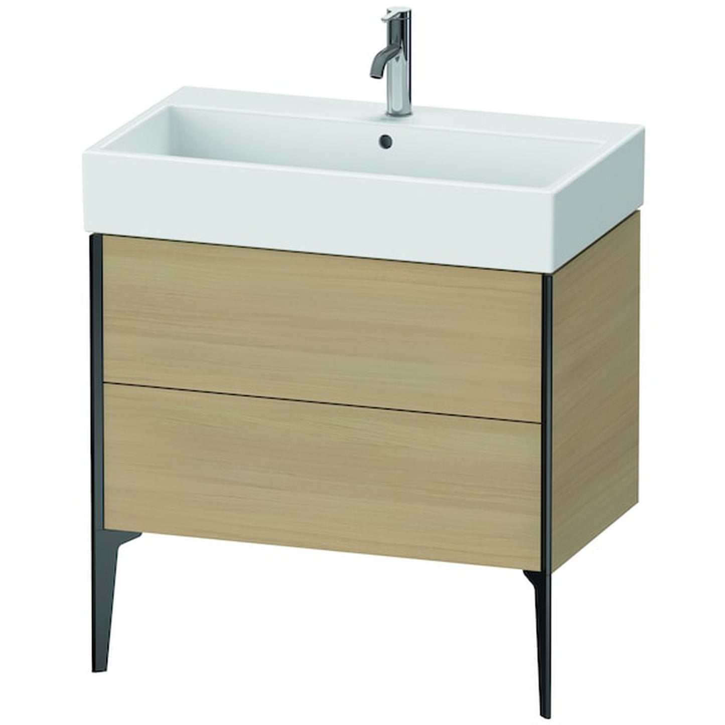 Duravit Xviu 31" x 19" x 18" Two Drawer Floorstanding Vanity Unit, Mediterreanean Oak Real Wood Veneer (XV45360B271)