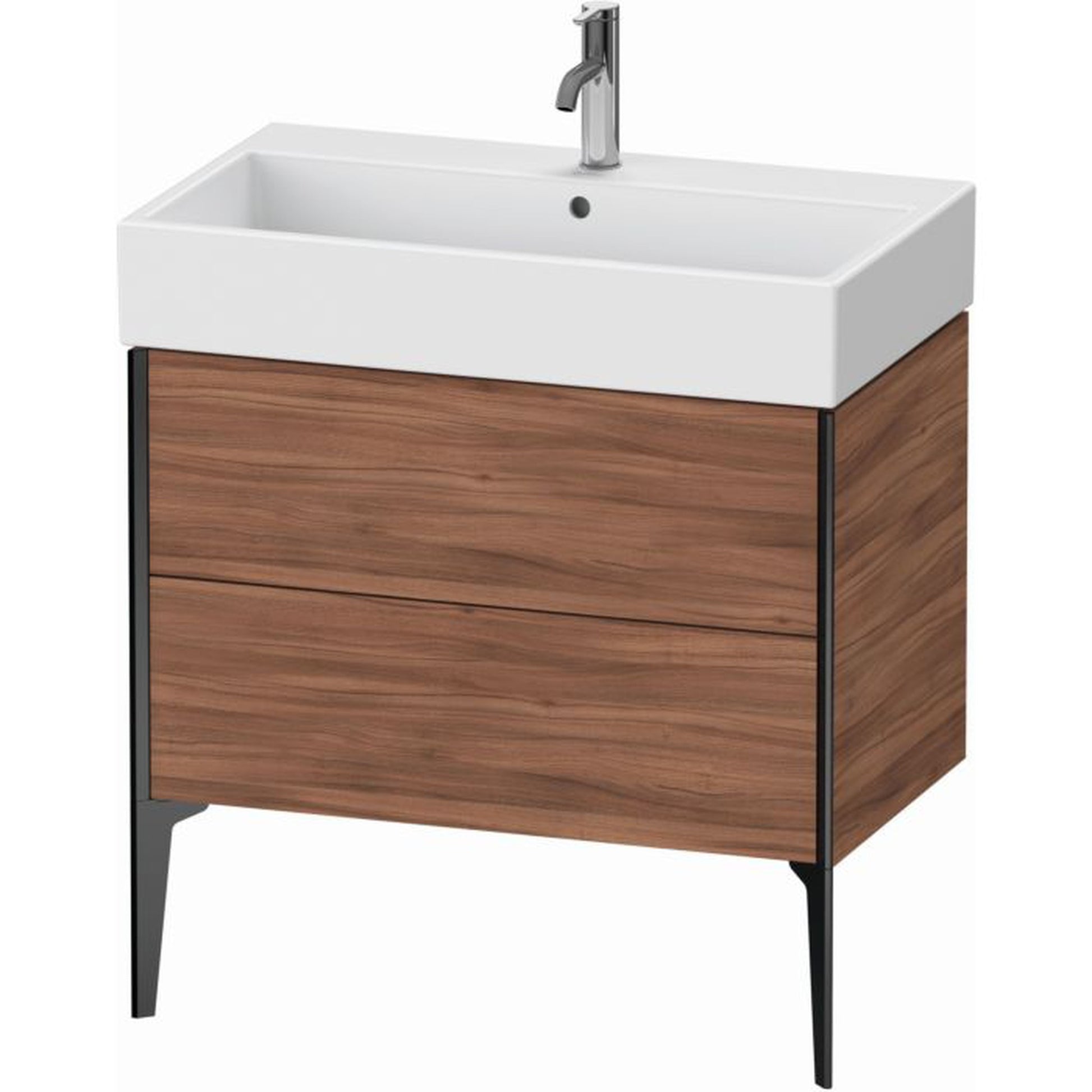 Duravit Xviu 31" x 19" x 18" Two Drawer Floorstanding Vanity Unit, Natural Walnut (XV45360B279)