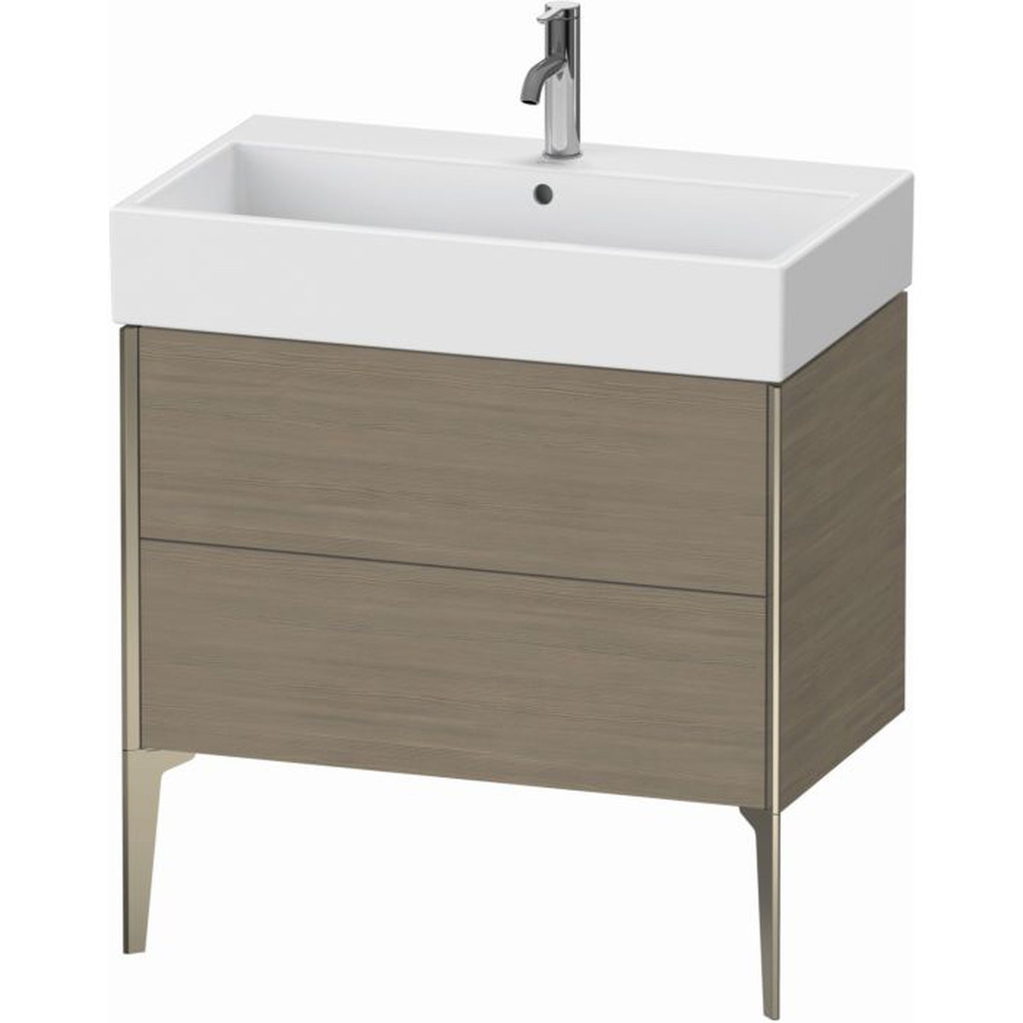 Duravit Xviu 31" x 19" x 18" Two Drawer Floorstanding Vanity Unit, Oak Terra (XV45360B135)