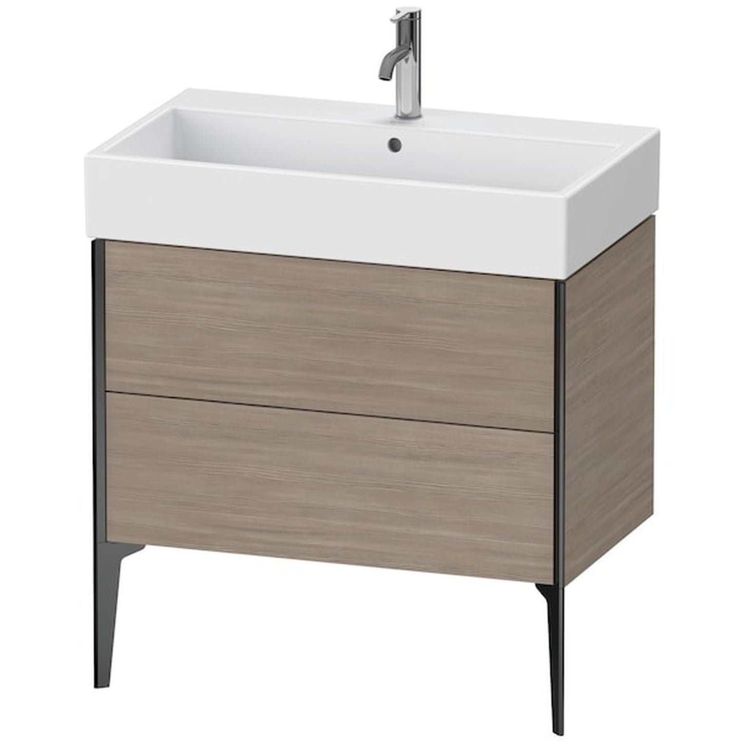 Duravit Xviu 31" x 19" x 18" Two Drawer Floorstanding Vanity Unit, Pine Silver (XV45360B231)