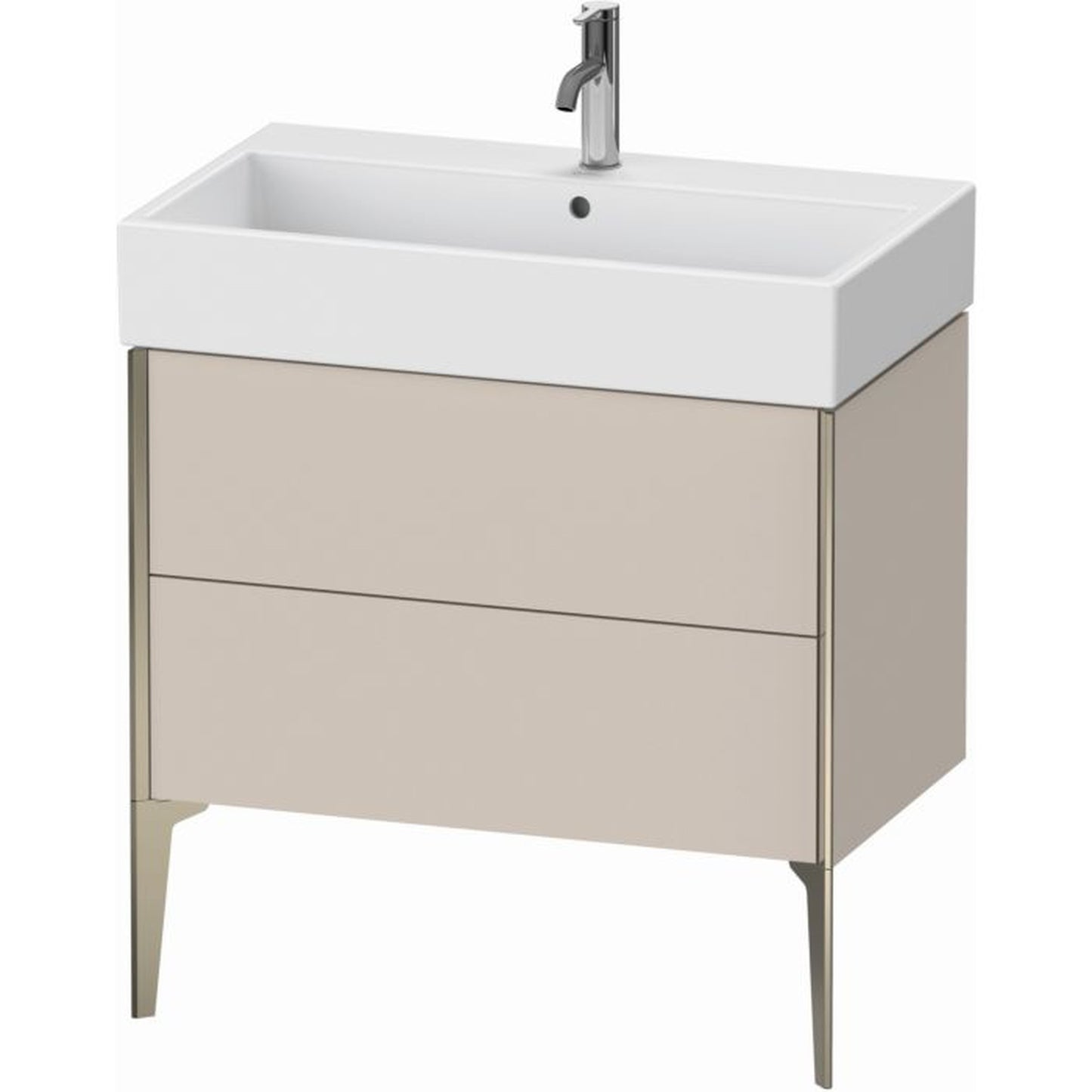 Duravit Xviu 31" x 19" x 18" Two Drawer Floorstanding Vanity Unit, Taupe Matt (XV45360B191)