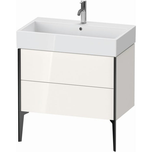 Duravit Xviu 31" x 19" x 18" Two Drawer Floorstanding Vanity Unit, White High Gloss (XV45360B222)