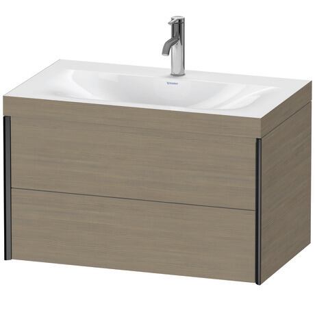 Duravit Xviu 31" x 20" x 19" Two Drawer C-Bonded Wall-Mount Vanity Kit With One Tap Hole, Oak Terra (XV4615OB235C)
