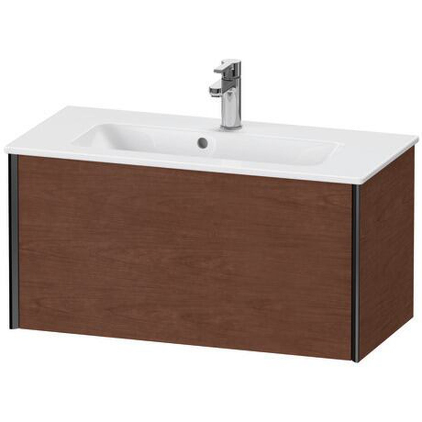 Duravit Xviu 32" x 16" x 15" One Drawer Wall-Mount Vanity Unit, American Walnut (XV40790B213)