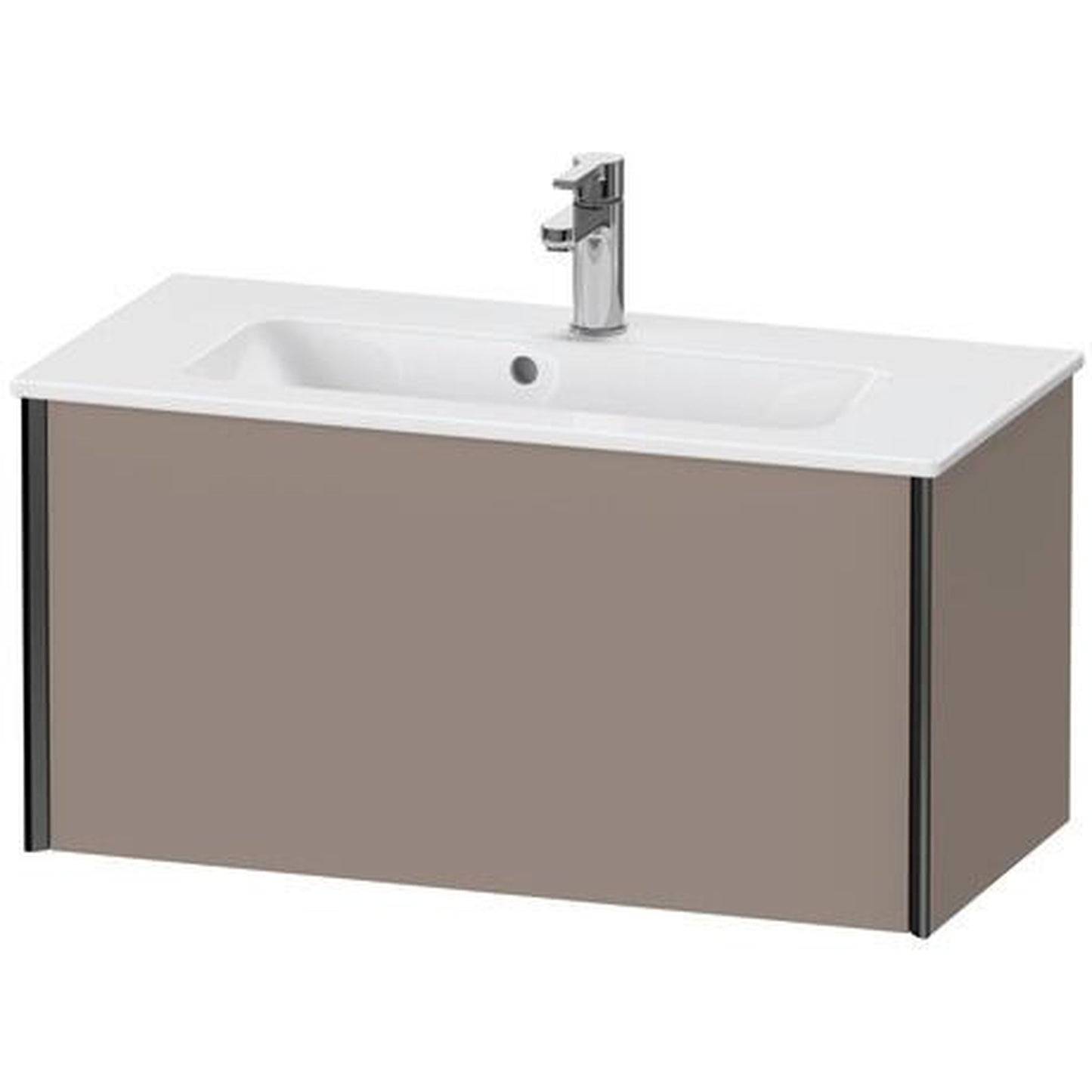 Duravit Xviu 32" x 16" x 15" One Drawer Wall-Mount Vanity Unit, Basalt Matt (XV40790B243)