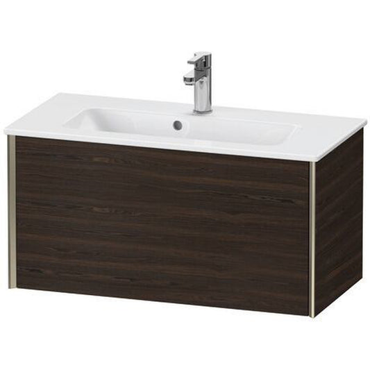 Duravit Xviu 32" x 16" x 15" One Drawer Wall-Mount Vanity Unit, Brushed Walnut Real Wood Veneer (XV40790B169)