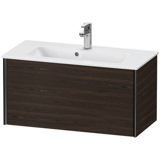 Duravit Xviu 32" x 16" x 15" One Drawer Wall-Mount Vanity Unit, Brushed Walnut Real Wood Veneer (XV40790B269)