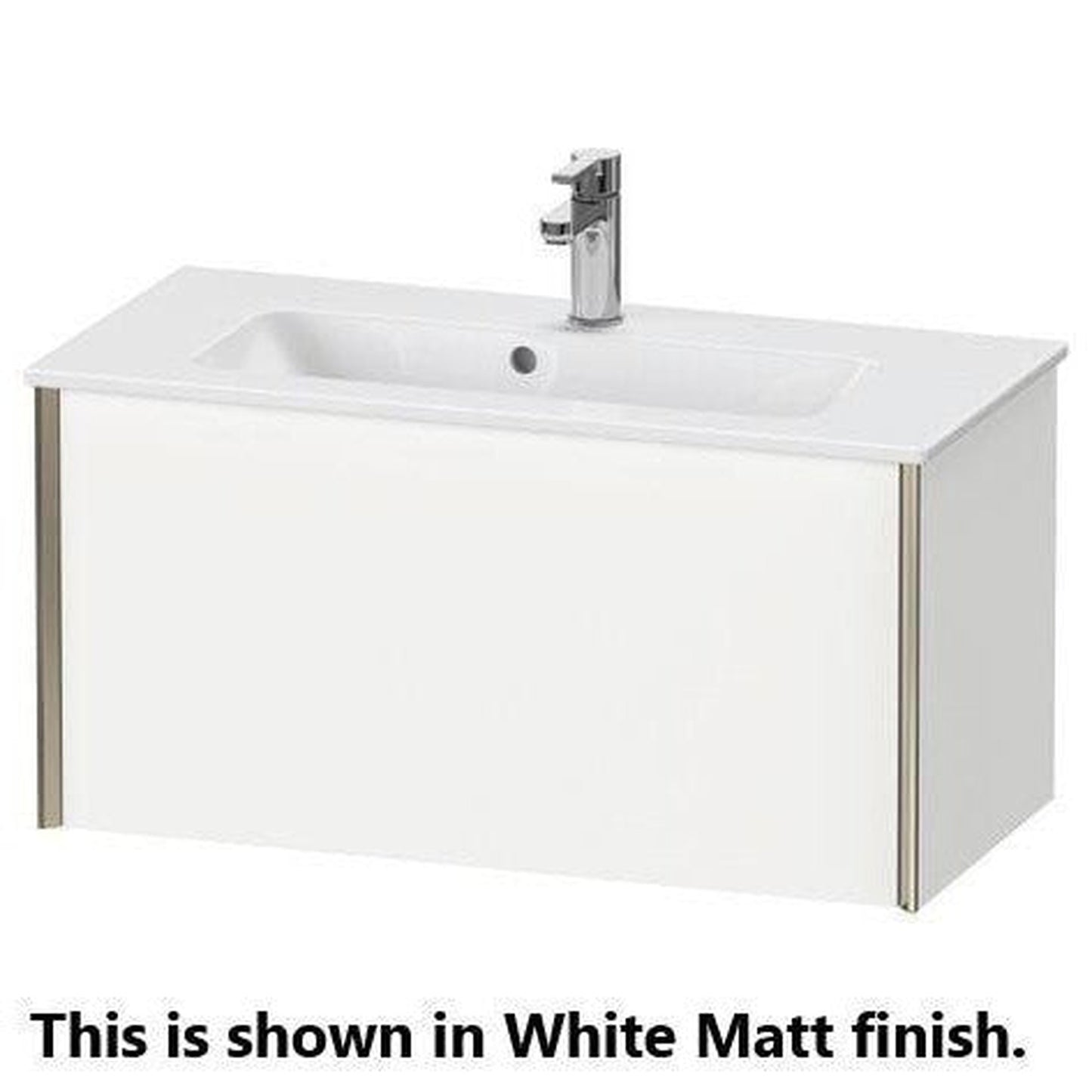 Duravit Xviu 32" x 16" x 15" One Drawer Wall-Mount Vanity Unit, Cappuccino High Gloss (XV40790B186)