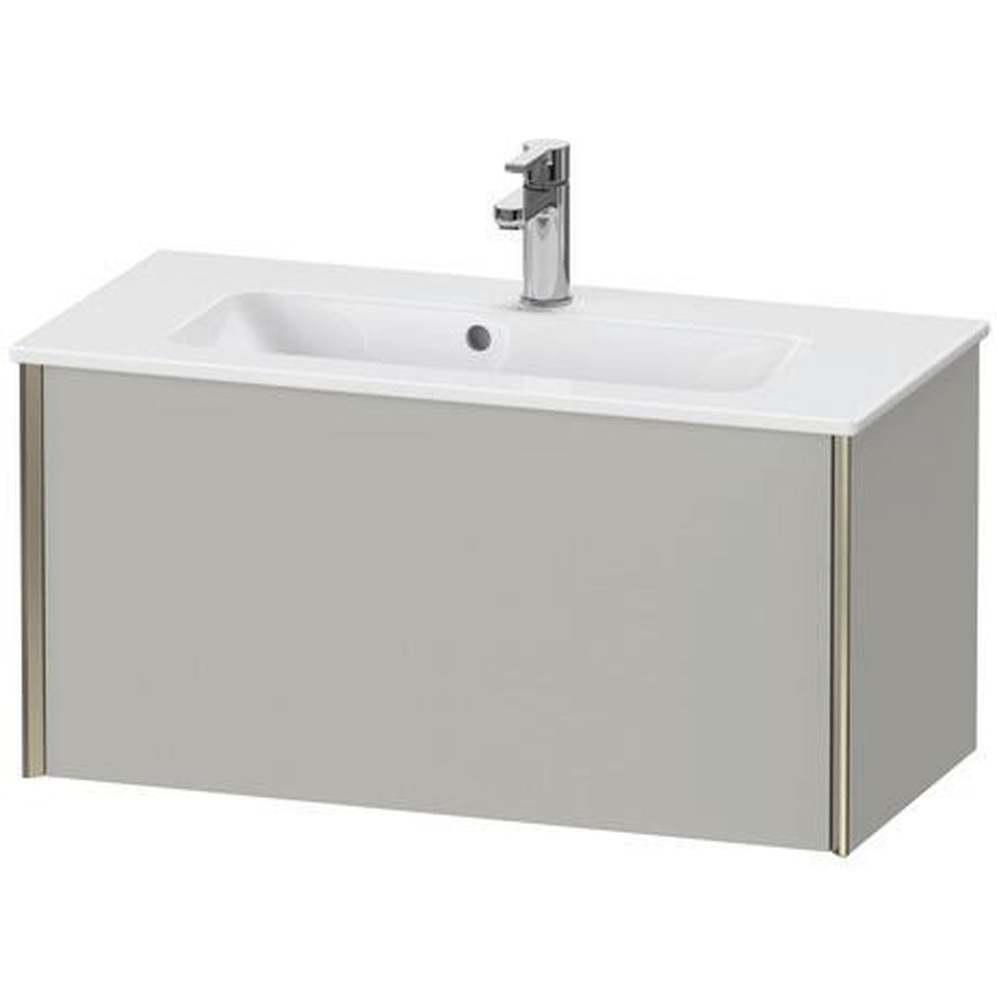 Duravit Xviu 32" x 16" x 15" One Drawer Wall-Mount Vanity Unit, Concrete Grey Matt (XV40790B107)