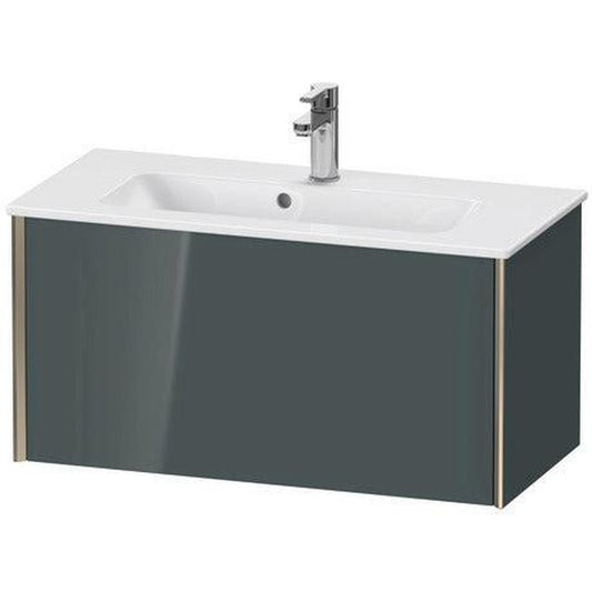 Duravit Xviu 32" x 16" x 15" One Drawer Wall-Mount Vanity Unit, Dolomiti Grey High Gloss Lacquer (XV40790B138)