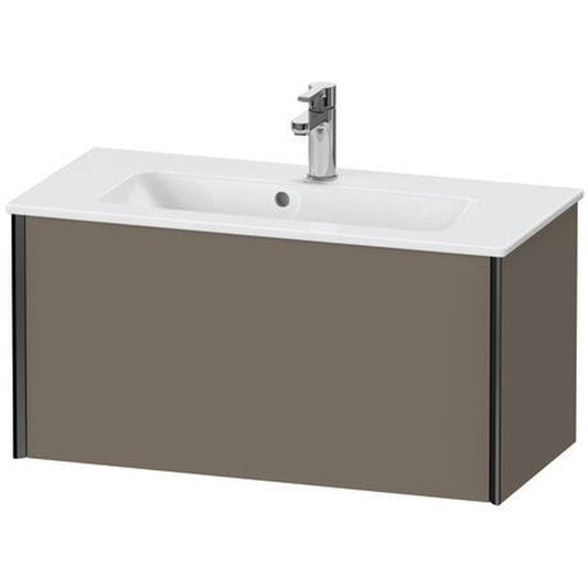 Duravit Xviu 32" x 16" x 15" One Drawer Wall-Mount Vanity Unit, Flannel Grey Satin Matt Lacquer (XV40790B290)