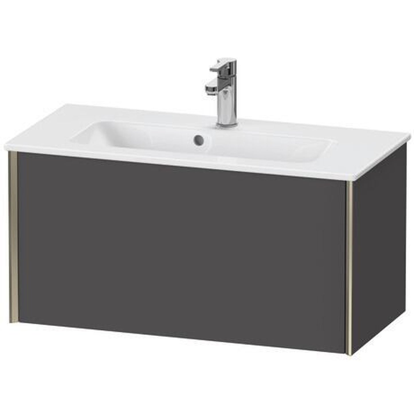 Duravit Xviu 32" x 16" x 15" One Drawer Wall-Mount Vanity Unit, Graphite Matt (XV40790B149)