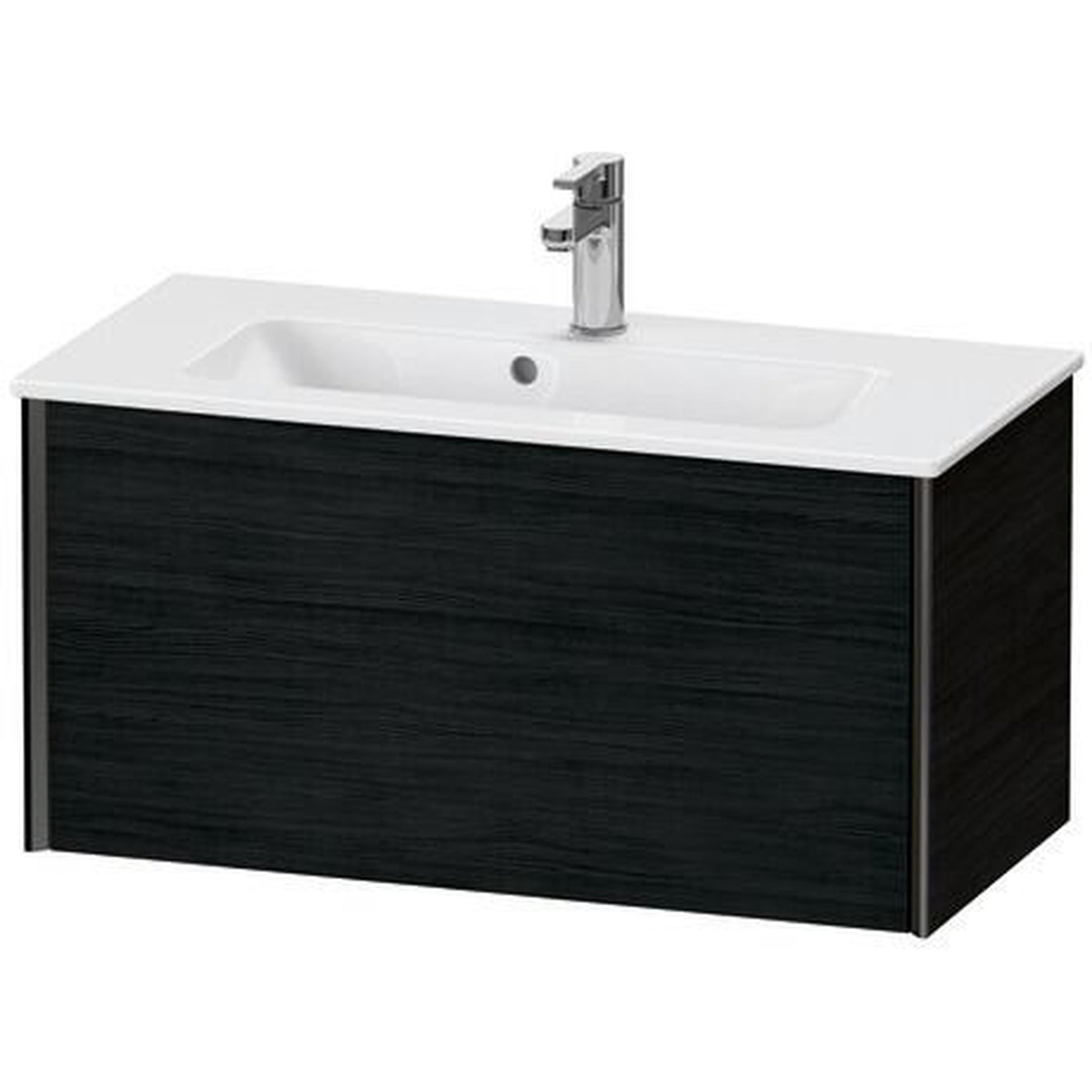 Duravit Xviu 32" x 16" x 15" One Drawer Wall-Mount Vanity Unit, Oak Black (XV40790B216)