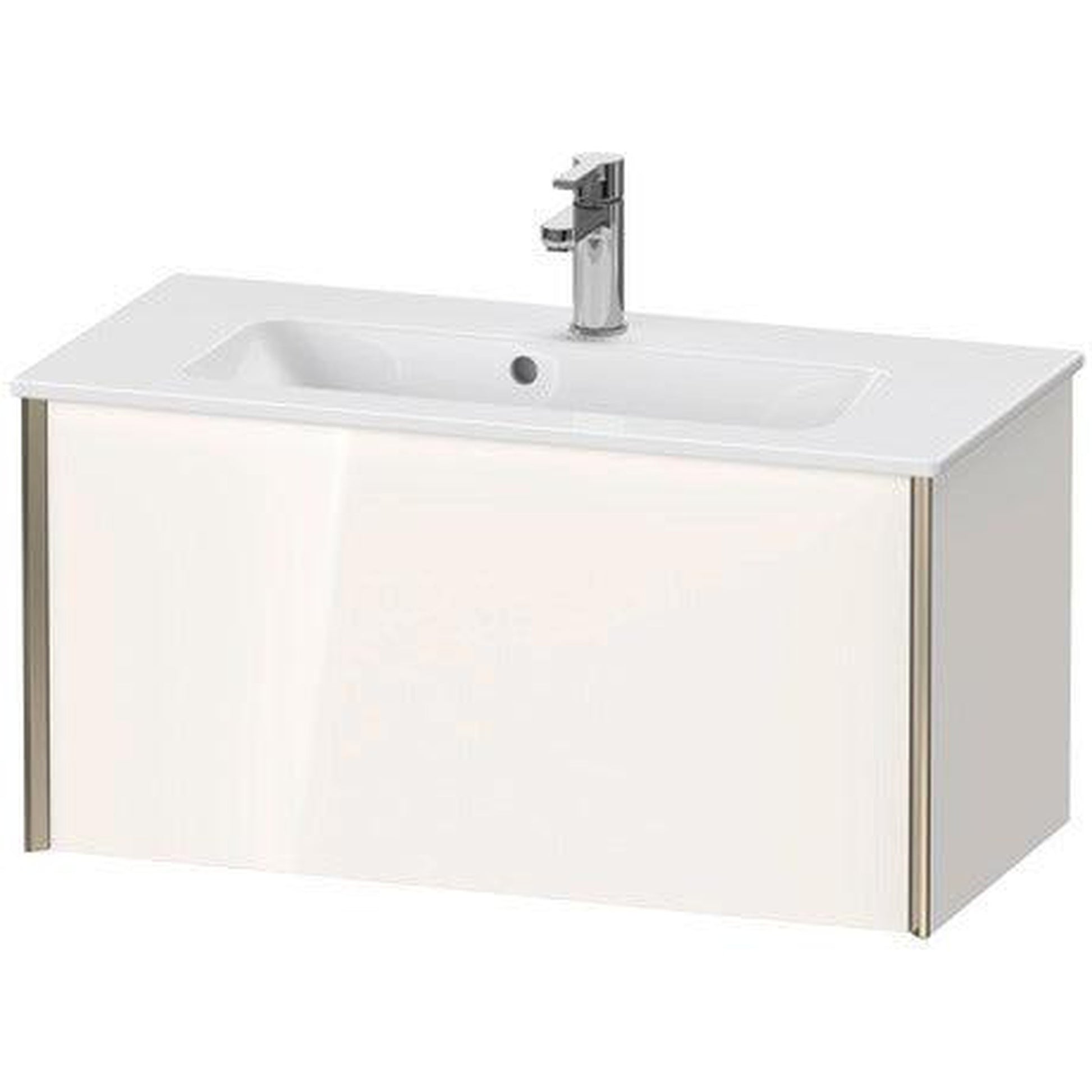 Duravit Xviu 32" x 16" x 15" One Drawer Wall-Mount Vanity Unit, White High Gloss (XV40790B122)