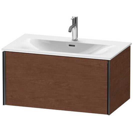 Duravit Xviu 32" x 16" x 19" One Drawer Wall-Mount Vanity Unit, American Walnut (XV40340B213)