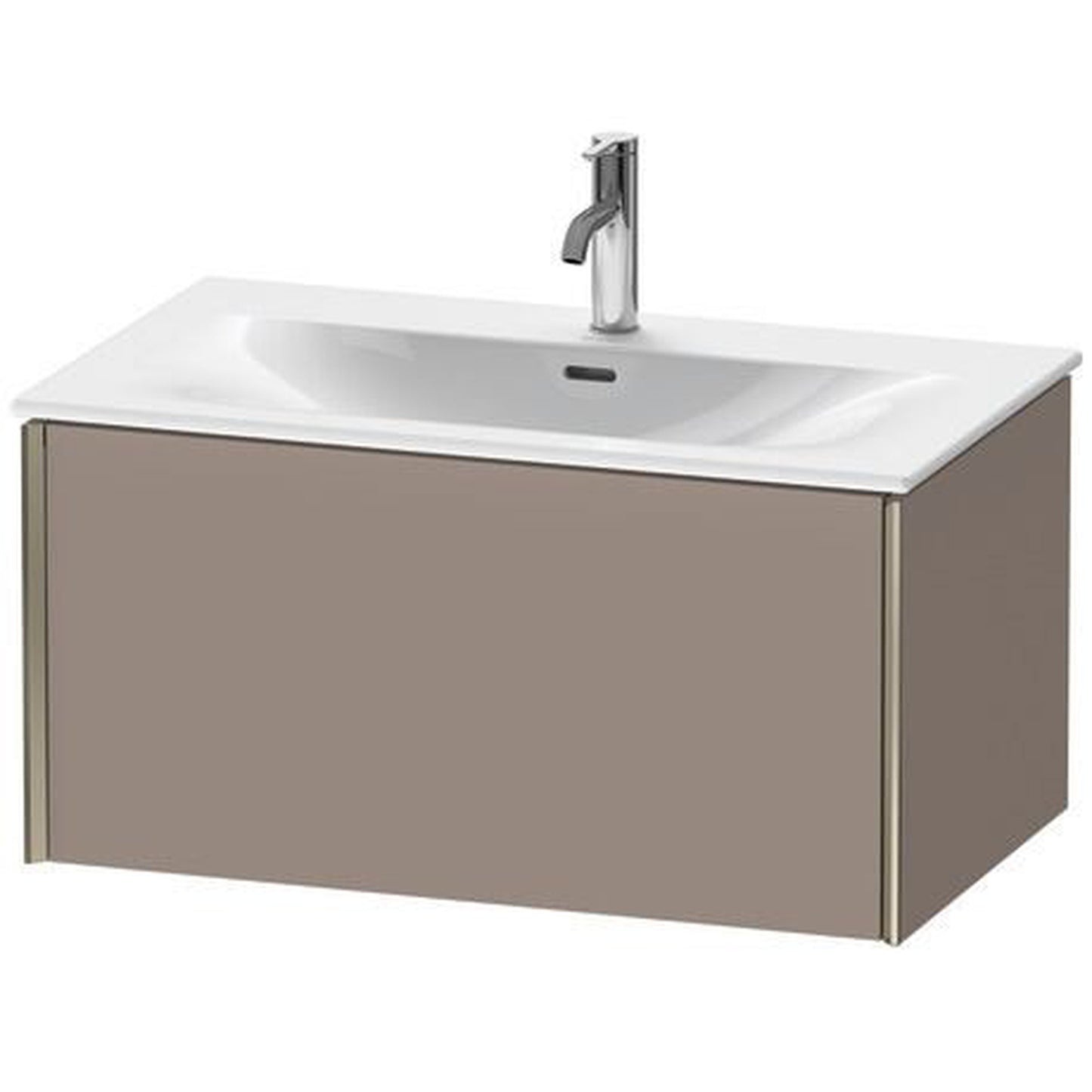 Duravit Xviu 32" x 16" x 19" One Drawer Wall-Mount Vanity Unit, Basalt Matt (XV40340B143)