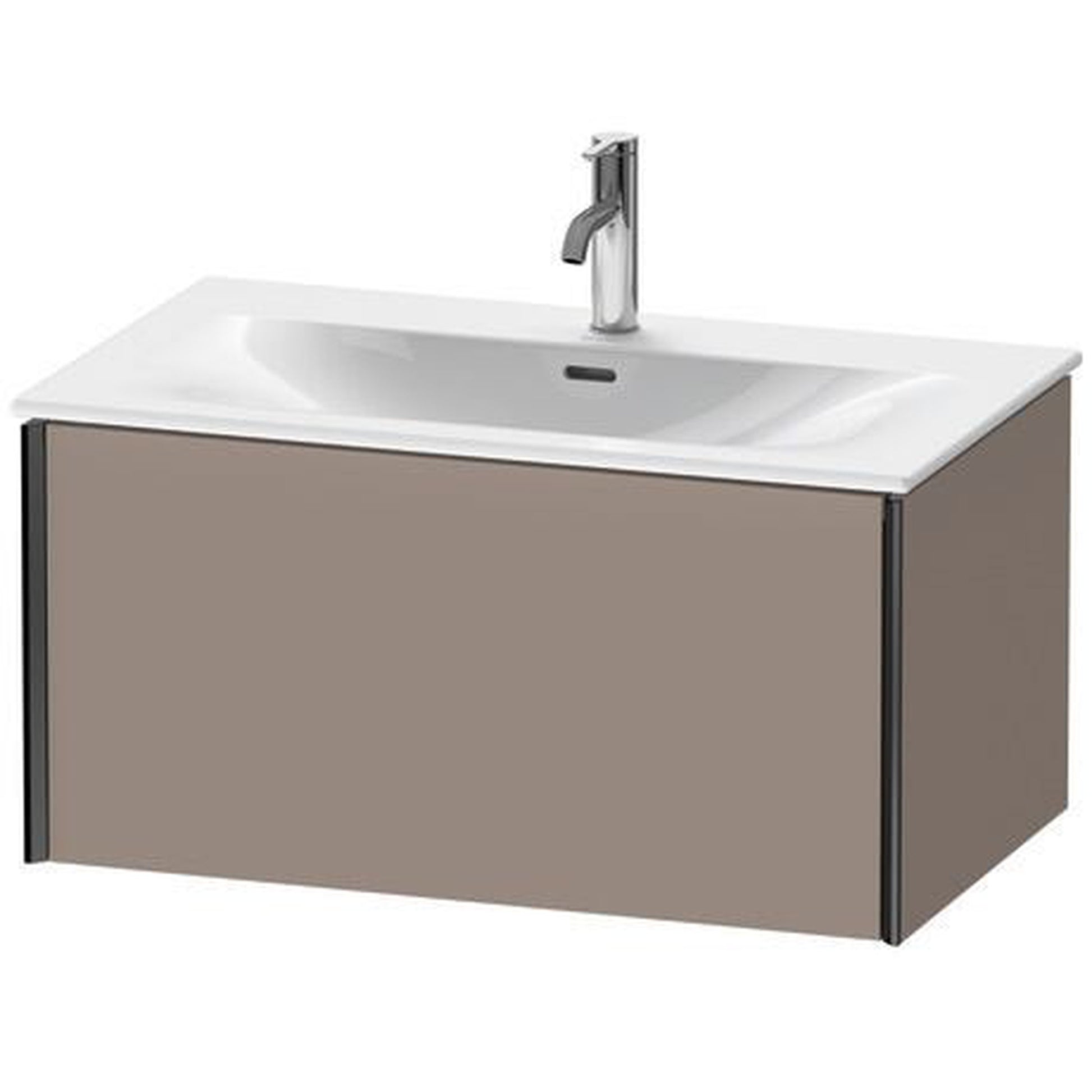 Duravit Xviu 32" x 16" x 19" One Drawer Wall-Mount Vanity Unit, Basalt Matt (XV40340B243)