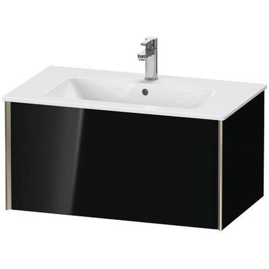 Duravit Xviu 32" x 16" x 19" One Drawer Wall-Mount Vanity Unit, Black High Gloss Lacquer (XV40260B140)
