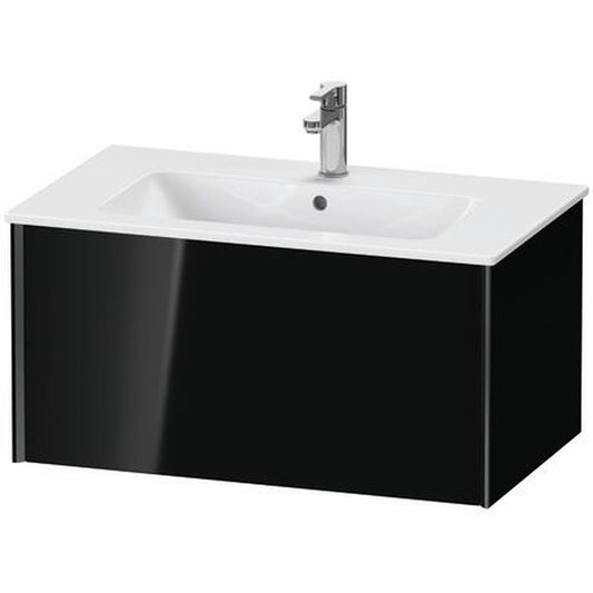 Duravit Xviu 32" x 16" x 19" One Drawer Wall-Mount Vanity Unit, Black High Gloss Lacquer (XV40260B240)
