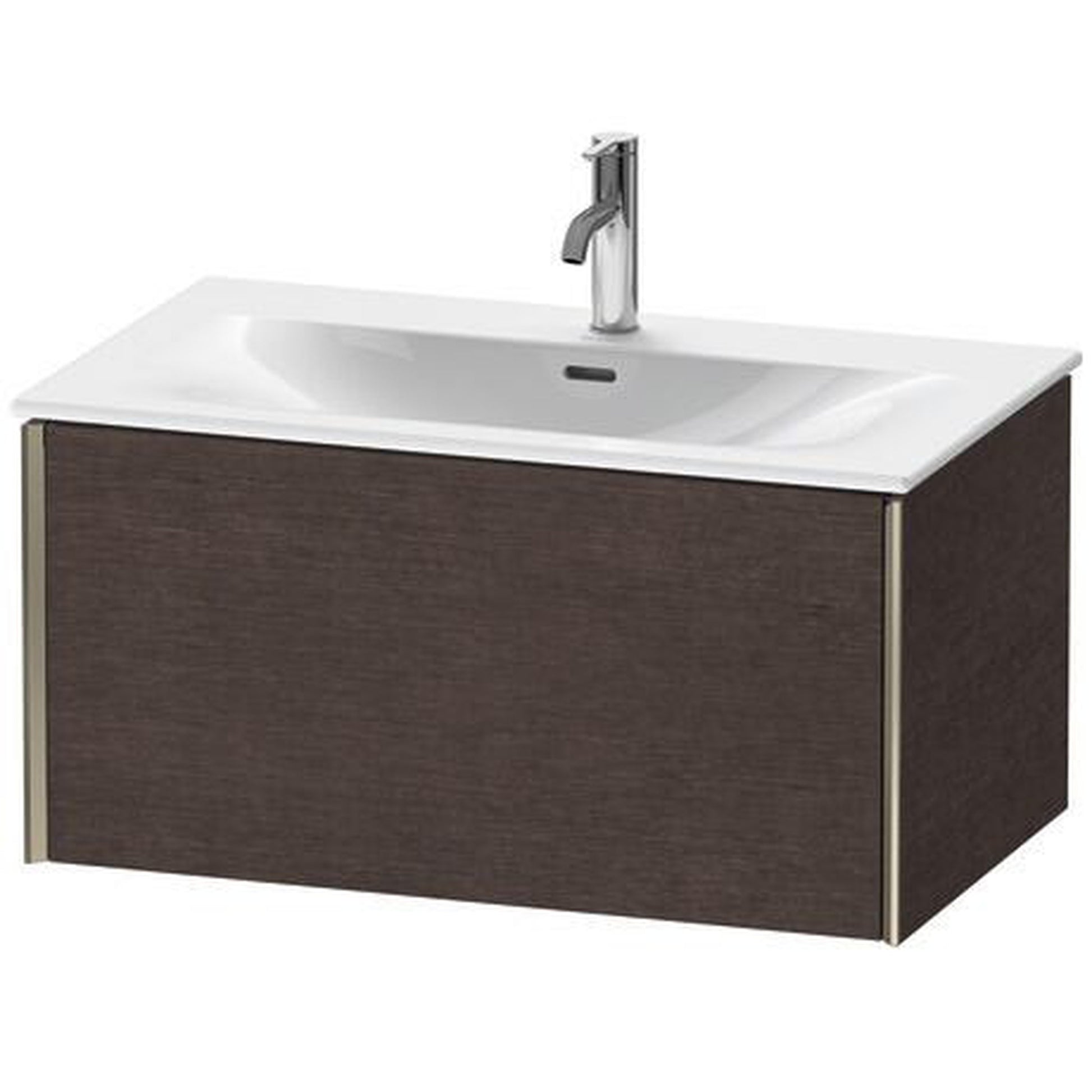 Duravit Xviu 32" x 16" x 19" One Drawer Wall-Mount Vanity Unit, Brushed Dark Oak Real Wood Veneer (XV40340B172)