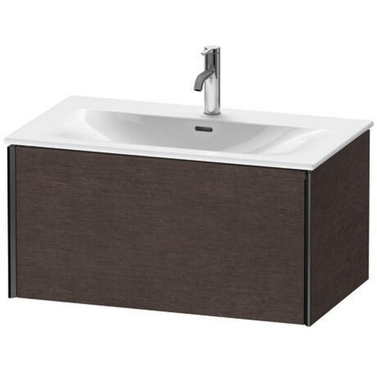 Duravit Xviu 32" x 16" x 19" One Drawer Wall-Mount Vanity Unit, Brushed Dark Oak Real Wood Veneer (XV40340B272)