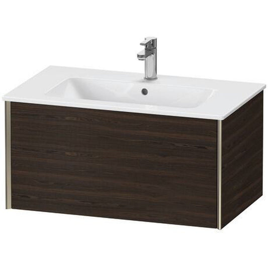Duravit Xviu 32" x 16" x 19" One Drawer Wall-Mount Vanity Unit, Brushed Walnut Real Wood Veneer (XV40260B169)
