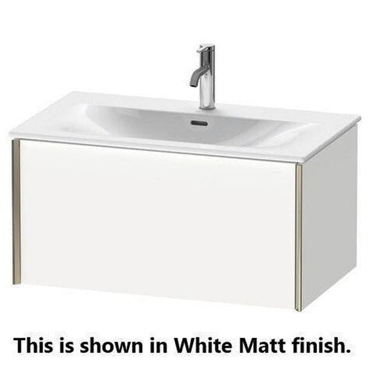 Duravit Xviu 32" x 16" x 19" One Drawer Wall-Mount Vanity Unit, Cappuccino High Gloss (XV40340B186)