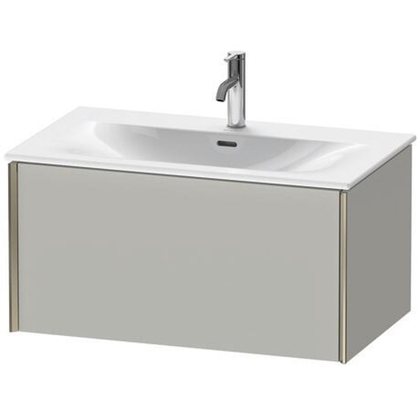 Duravit Xviu 32" x 16" x 19" One Drawer Wall-Mount Vanity Unit, Concrete Grey Matt (XV40340B107)