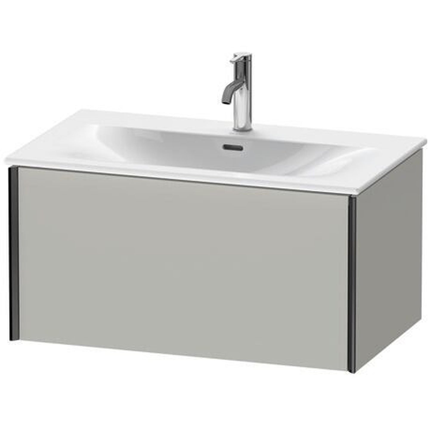 Duravit Xviu 32" x 16" x 19" One Drawer Wall-Mount Vanity Unit, Concrete Grey Matt (XV40340B207)