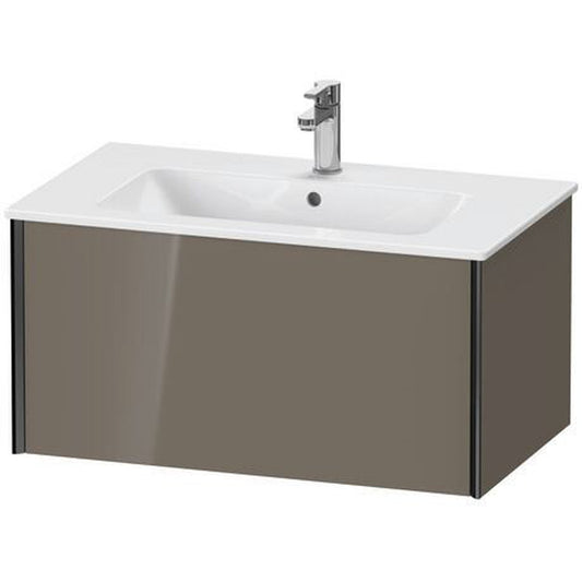 Duravit Xviu 32" x 16" x 19" One Drawer Wall-Mount Vanity Unit, Flannel Grey High Gloss Lacquer (XV40260B289)