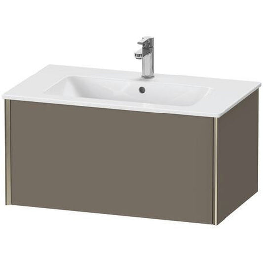 Duravit Xviu 32" x 16" x 19" One Drawer Wall-Mount Vanity Unit, Flannel Grey Satin Matt Lacquer (XV40260B190)