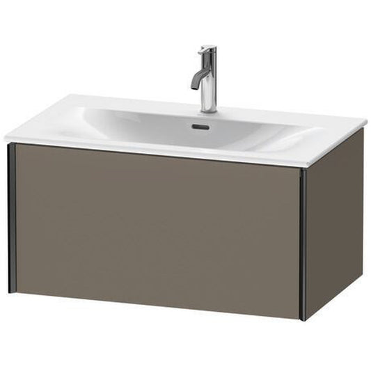 Duravit Xviu 32" x 16" x 19" One Drawer Wall-Mount Vanity Unit, Flannel Grey Satin Matt Lacquer (XV40340B290)