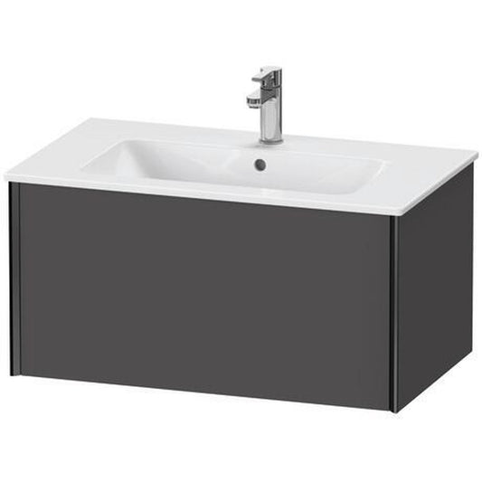 Duravit Xviu 32" x 16" x 19" One Drawer Wall-Mount Vanity Unit, Graphite Matt (XV40260B249)