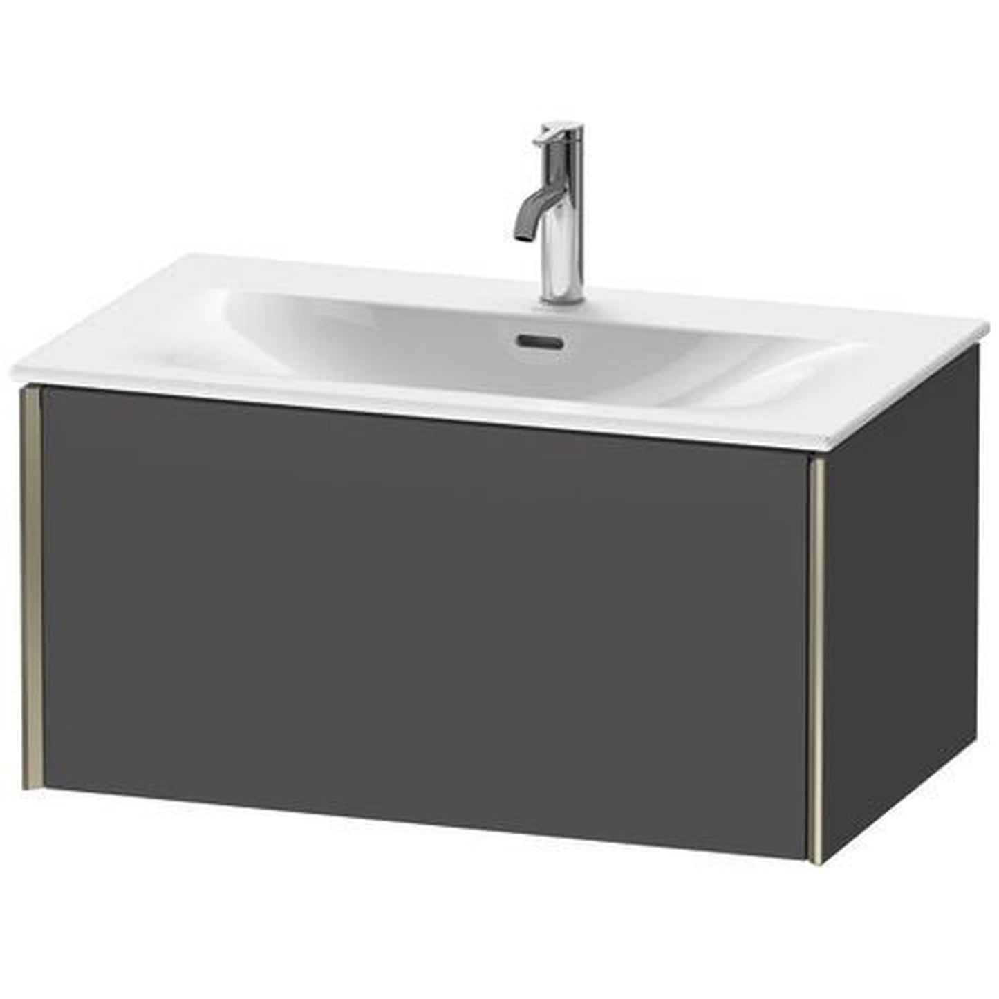 Duravit Xviu 32" x 16" x 19" One Drawer Wall-Mount Vanity Unit, Graphite Matt (XV40340B149)