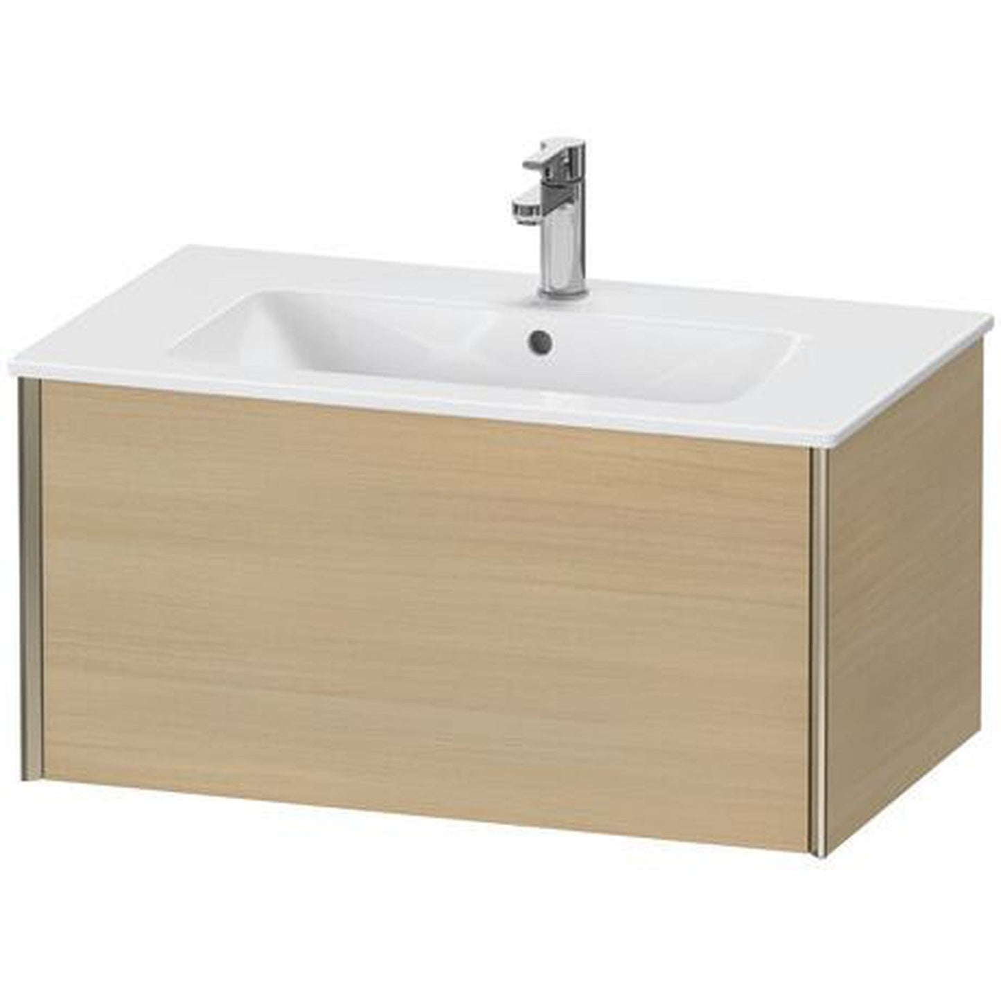 Duravit Xviu 32" x 16" x 19" One Drawer Wall-Mount Vanity Unit, Mediterreanean Oak Real Wood Veneer (XV40260B171)