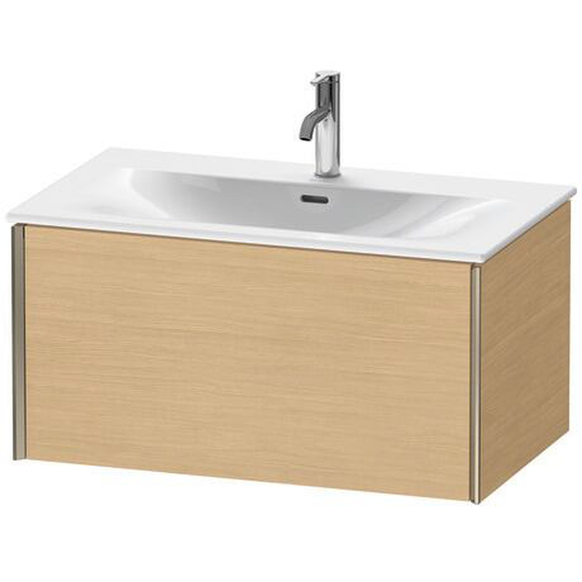 Duravit Xviu 32" x 16" x 19" One Drawer Wall-Mount Vanity Unit, Natural Oak (XV40340B130)