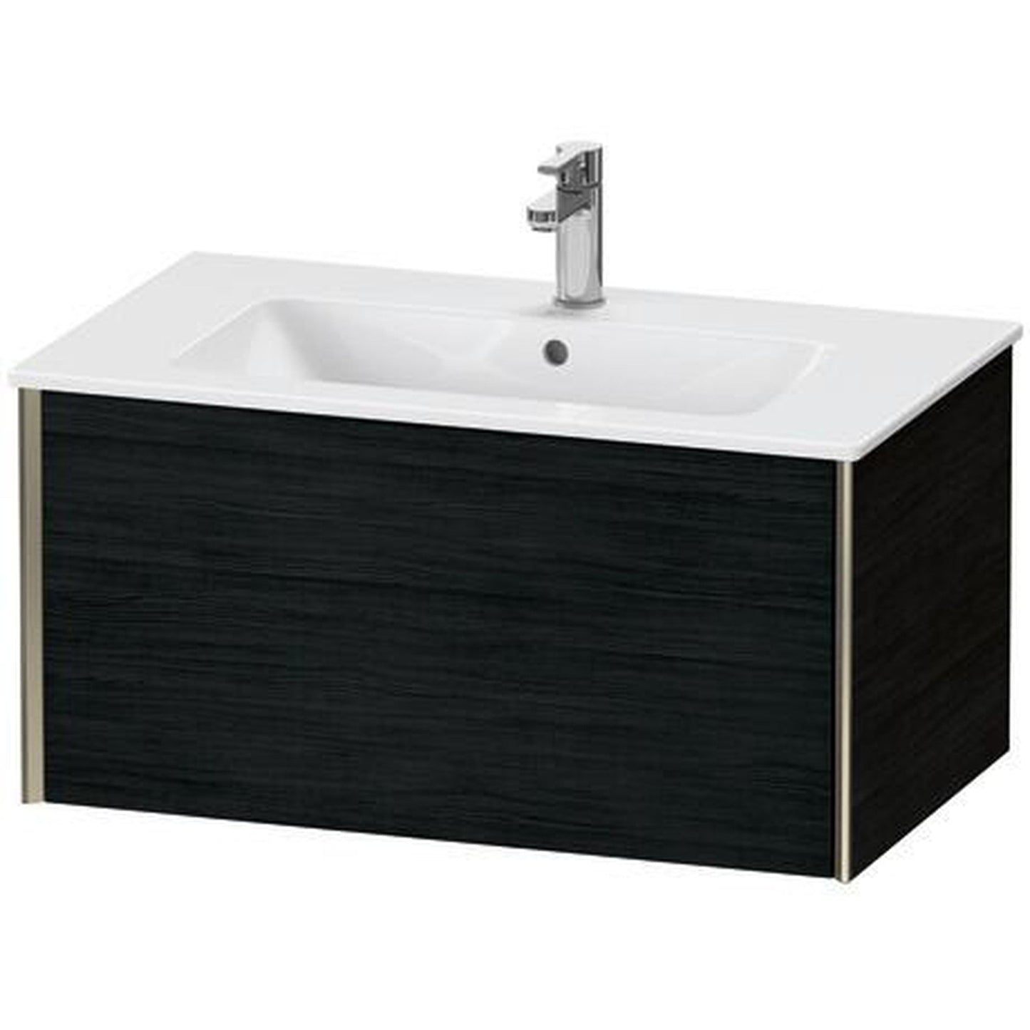 Duravit Xviu 32" x 16" x 19" One Drawer Wall-Mount Vanity Unit, Oak Black (XV40260B116)