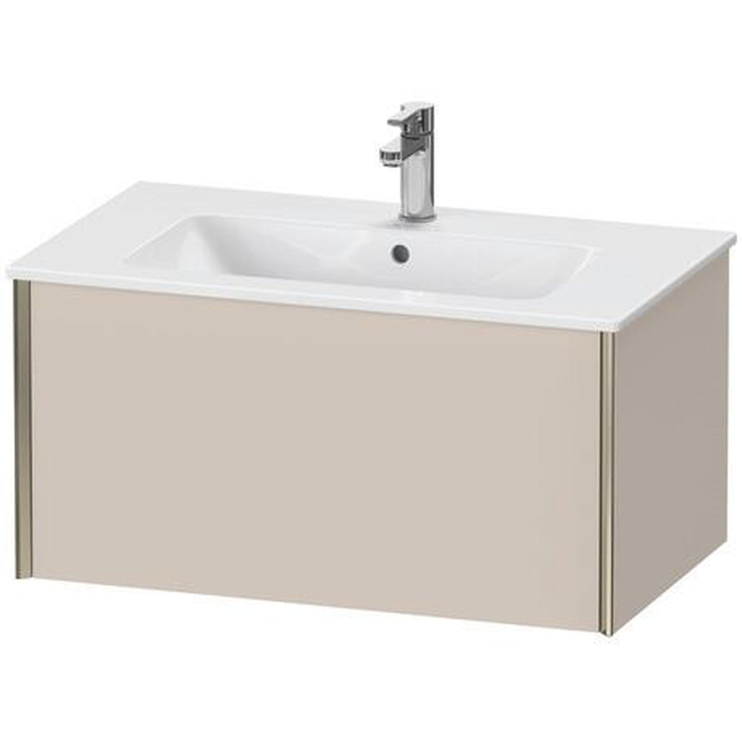 Duravit Xviu 32" x 16" x 19" One Drawer Wall-Mount Vanity Unit, Taupe Matt (XV40260B191)