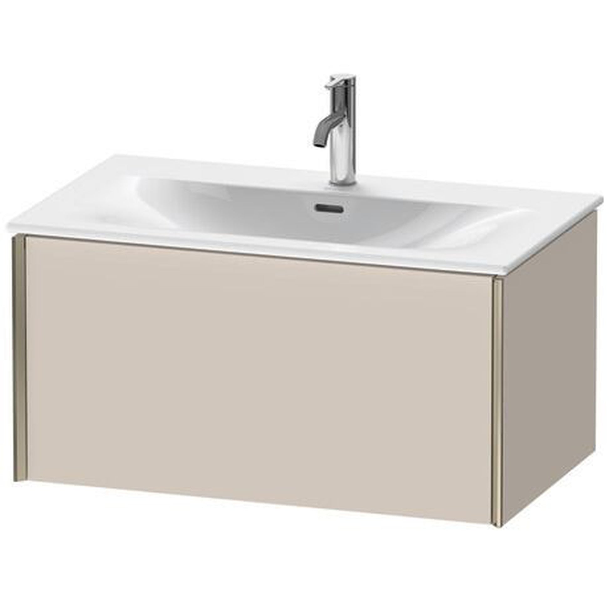 Duravit Xviu 32" x 16" x 19" One Drawer Wall-Mount Vanity Unit, Taupe Matt (XV40340B191)