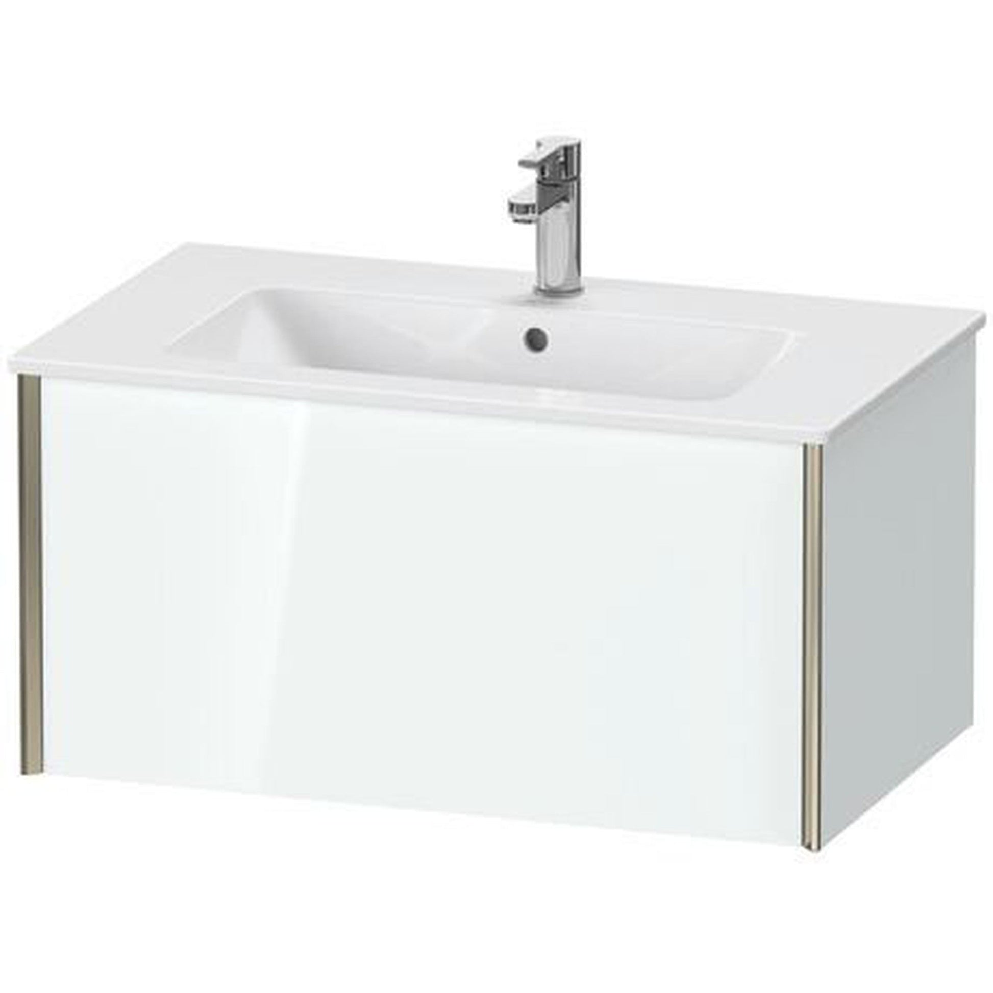 Duravit Xviu 32" x 16" x 19" One Drawer Wall-Mount Vanity Unit, White High Gloss Lacquer (XV40260B185)