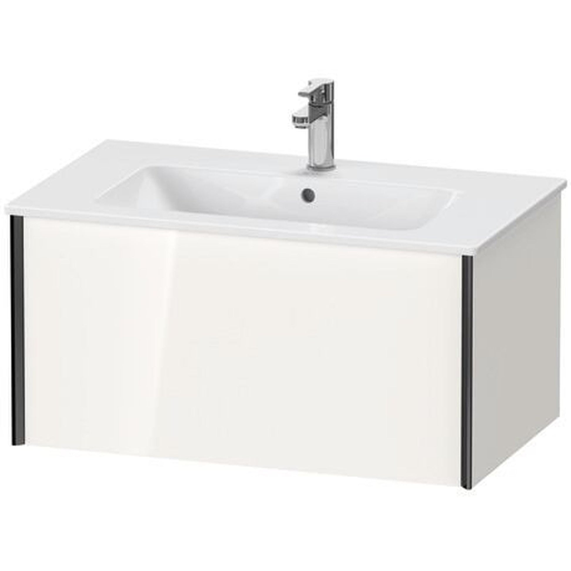 Duravit Xviu 32" x 16" x 19" One Drawer Wall-Mount Vanity Unit, White High Gloss (XV40260B222)