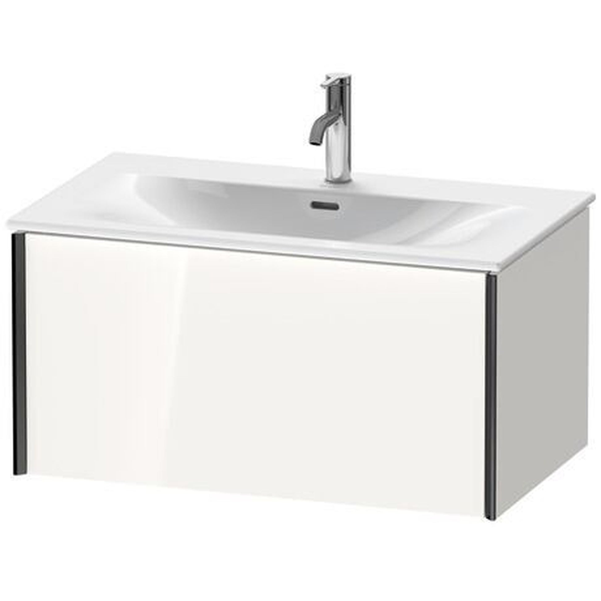 Duravit Xviu 32" x 16" x 19" One Drawer Wall-Mount Vanity Unit, White High Gloss (XV40340B222)