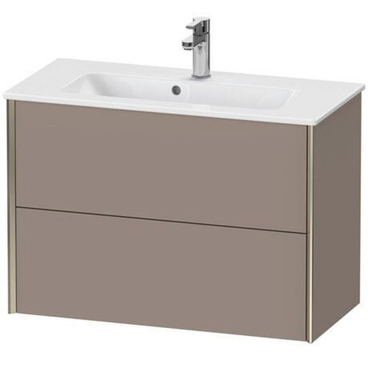 Duravit Xviu 32" x 22" x 15" Two Drawer Wall-Mount Vanity Unit, Basalt Matt (XV41790B143)