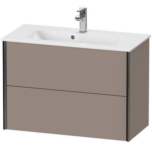 Duravit Xviu 32" x 22" x 15" Two Drawer Wall-Mount Vanity Unit, Basalt Matt (XV41790B243)