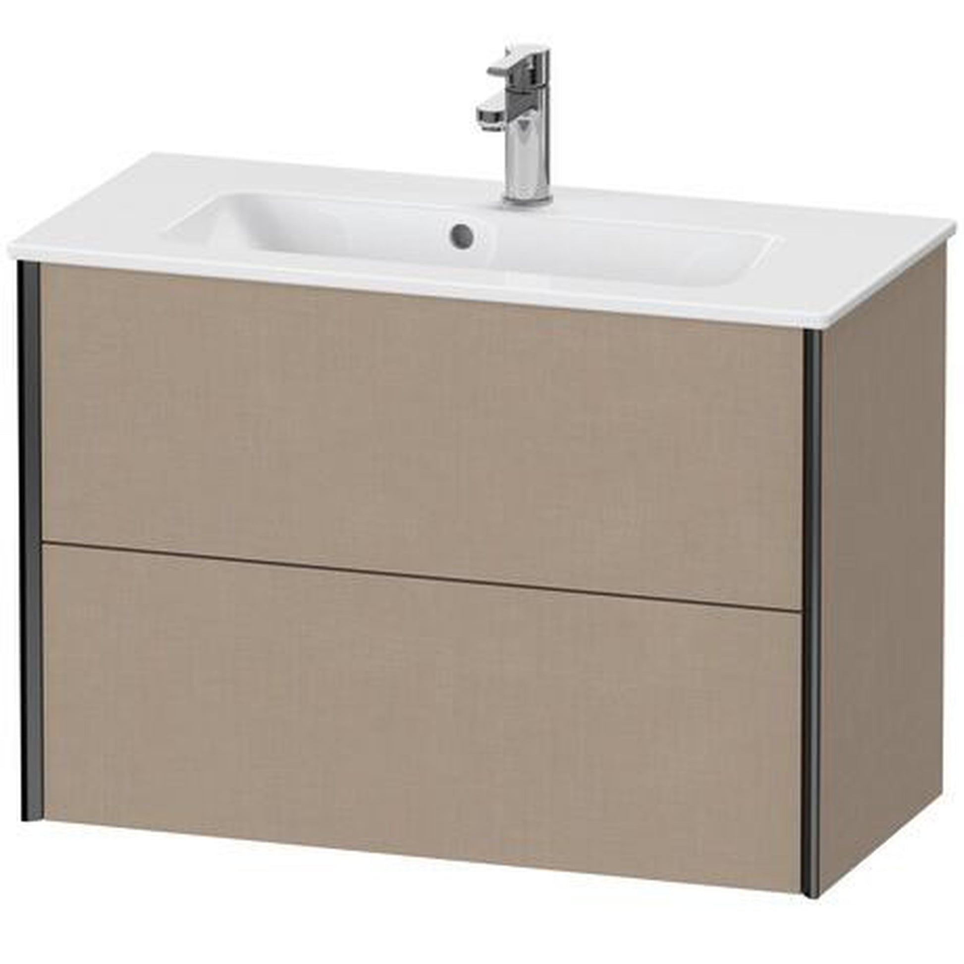 Duravit Xviu 32" x 22" x 15" Two Drawer Wall-Mount Vanity Unit, Linen (XV41790B275)