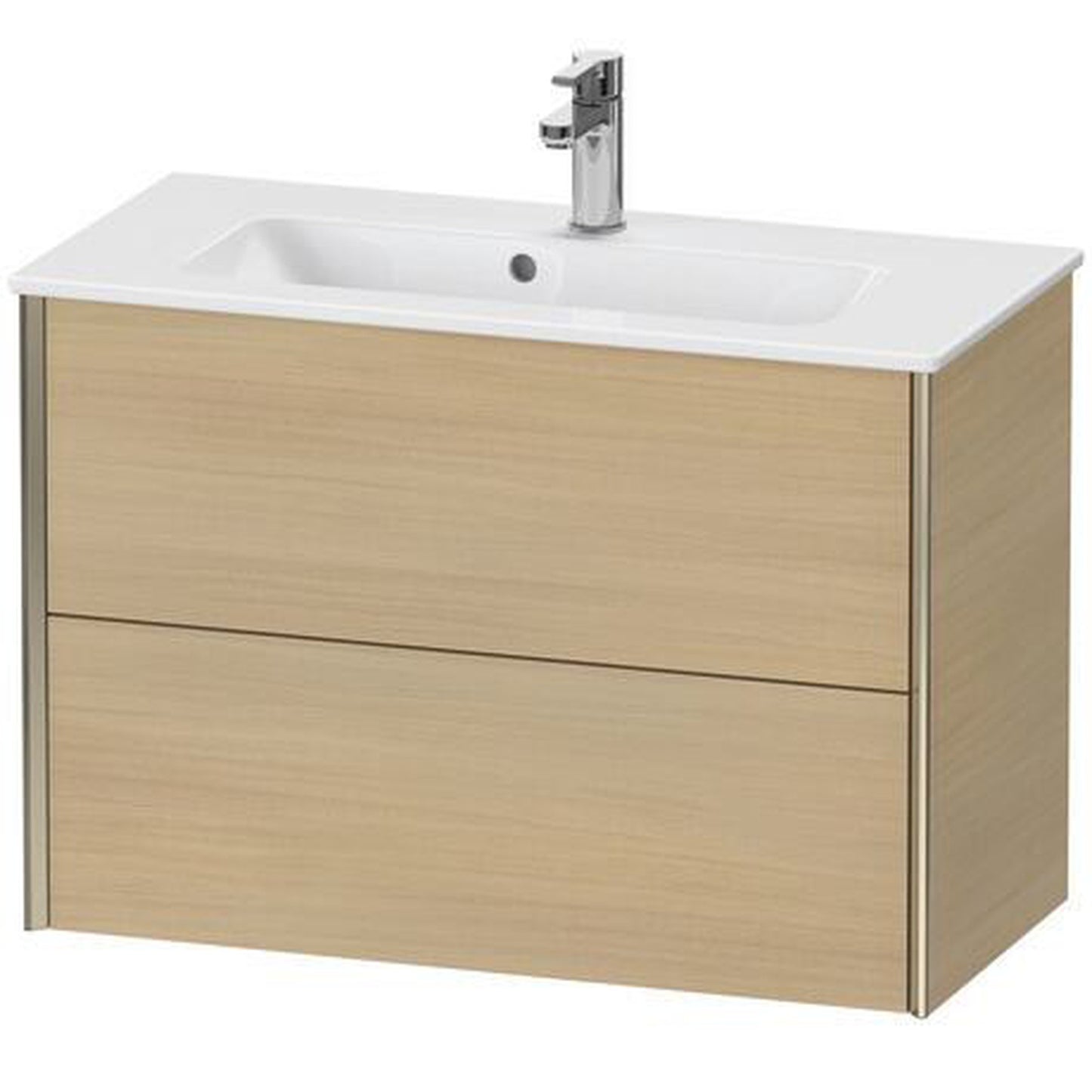 Duravit Xviu 32" x 22" x 15" Two Drawer Wall-Mount Vanity Unit, Mediterreanean Oak Real Wood Veneer (XV41790B171)