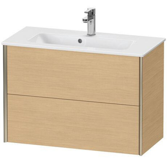 Duravit Xviu 32" x 22" x 15" Two Drawer Wall-Mount Vanity Unit, Natural Oak (XV41790B130)