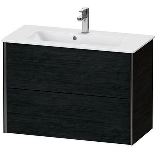 Duravit Xviu 32" x 22" x 15" Two Drawer Wall-Mount Vanity Unit, Oak Black (XV41790B216)